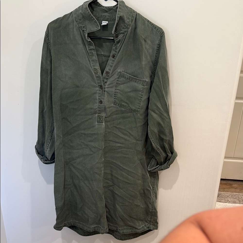 Old Navy Women's Green Shirt Dress